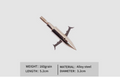 160 grain ukarrowheads folding broadhead arrowhead with two blades for hunting, shown in a close-up image.