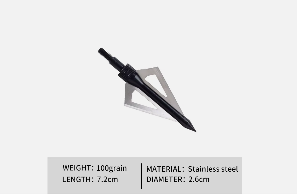 3-Blade Broadhead Arrowhead 100 Grain