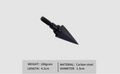 Carbon steel bodkin arrowhead, 100 grain, designed for archery, from ukarrowheads, shown in detailed image.