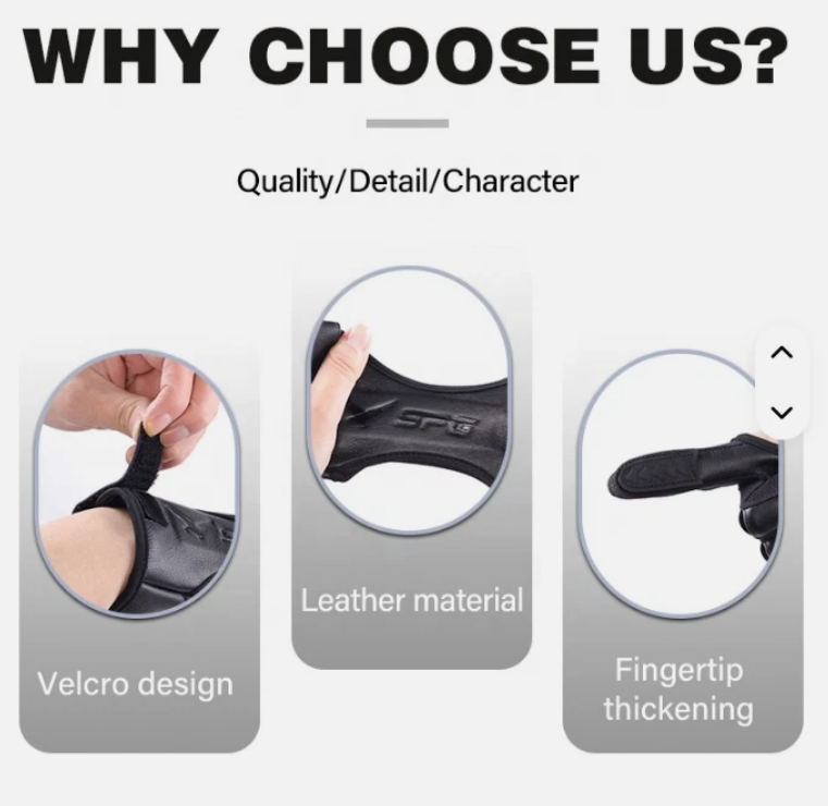 Deerskin Leather 3 Finger Archery Glove | Hand Guard for Recurve Bow Shooting | UK