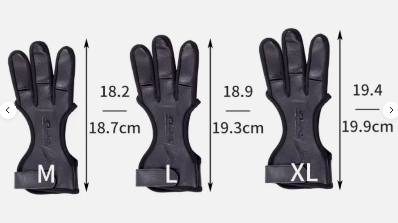 Deerskin Leather 3 Finger Archery Glove | Hand Guard for Recurve Bow Shooting | UK